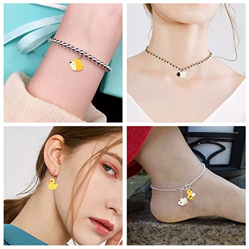 Benospace 50 Pcs Resin Animal Charms Pendant Cute Goose Duck Cow Bee Chicken Rabbit Turtle Hedgehog Sheep Pig Beads Diy Accessories Farm Theme Jewelry Supplies Making For Bracelet Necklace Earring #TOP5