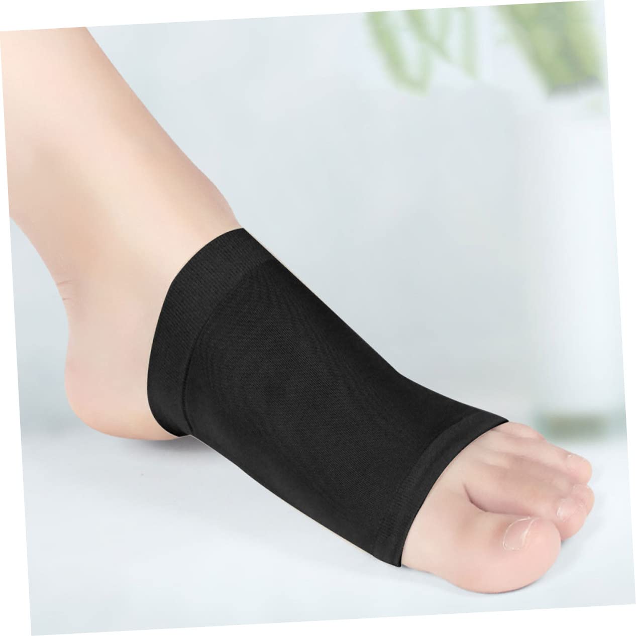 GARVALON 1 Pair Foot Socks Sole Pad Arch Foot Pads Shoe Inserts Plantar Brace Foot Arch Support Plantillas Ortopédicas para Hombre Care Insoles Arch Support Foot Pad Sebs Black