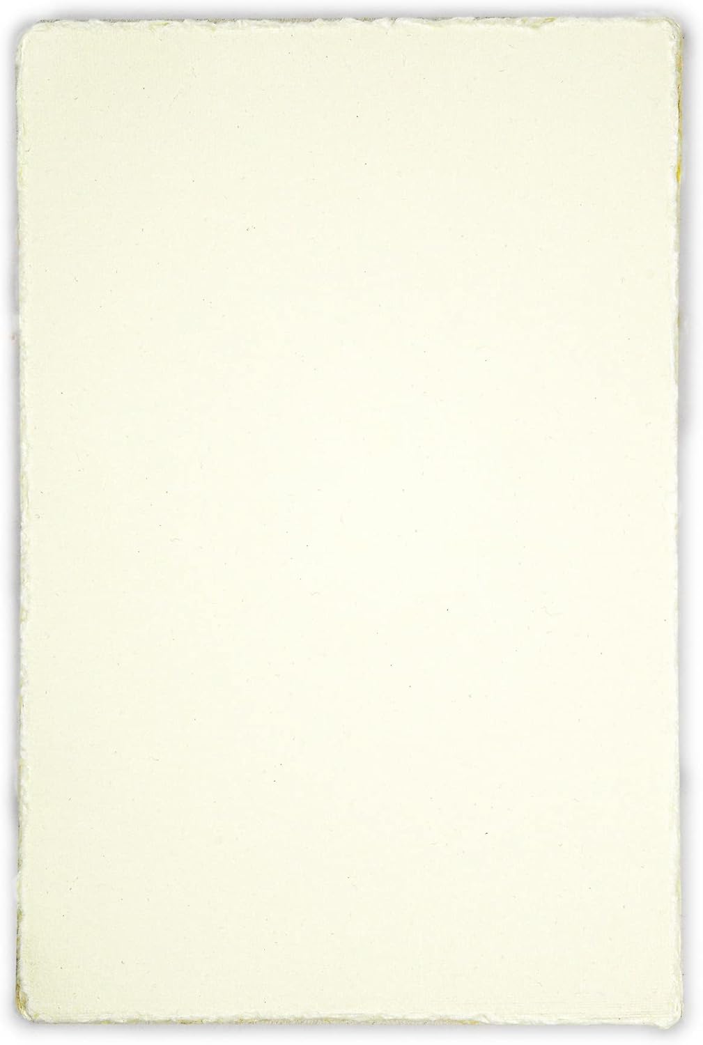 Watercolor Paper - 6 X 4 inches - Mixed Media Watercolor Paper - 200 GSM Thick Deckle Edge Virgin Cotton Handmade Paper - Off White