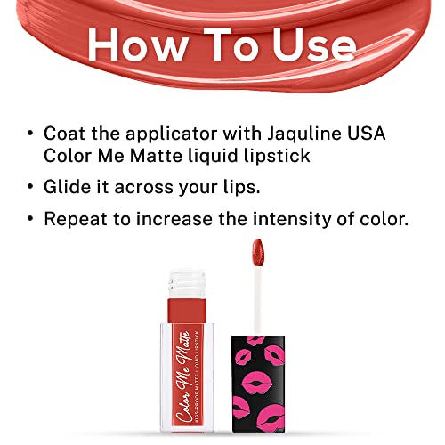 Image of Jaquline USA Color Me Matte Long Lasting liquid Lipstick enriched with vitamin E & tea tree oil (Spice Orange-5 ml) (Pack of 2)