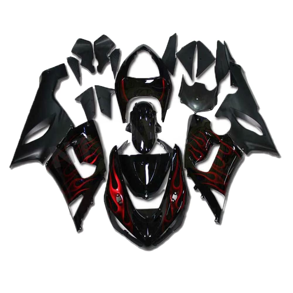 Amazon.com: US STOCK Red Flames Fairing Fit for Kawasaki