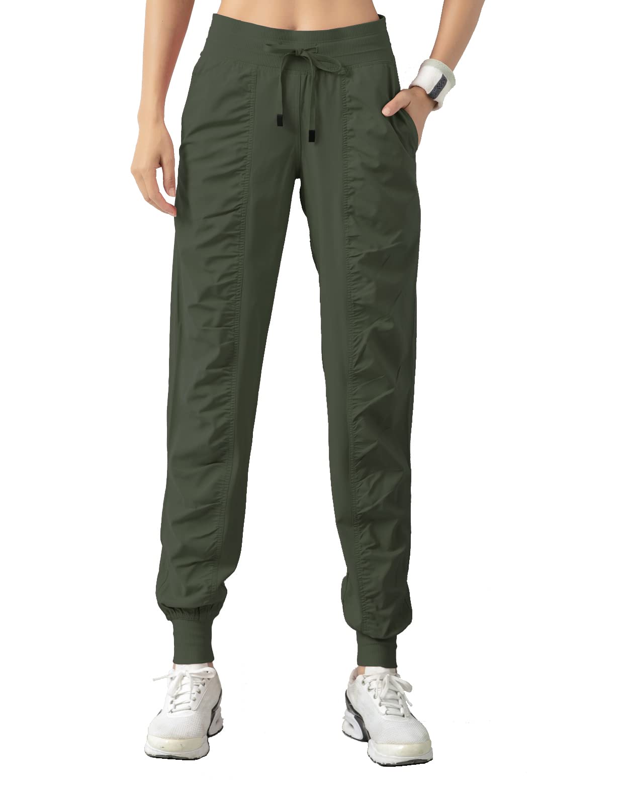 TOPLAZA Pantaloni Sportivi Joggers Donna Pieghettato Vita Alta con Tasche