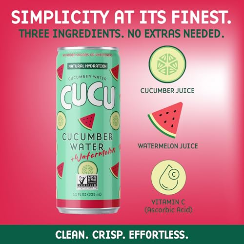 Image of CUCU Cucumber Water + Watermelon Water 11 fl oz Can
