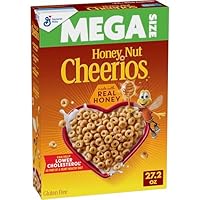 Honey Nut Cheerios, Heart Healthy Gluten Free Breakfast Cereal with Whole Grain Oats, Mega Size, 27.2 oz