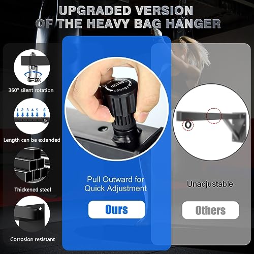 Heavy Bag Hanger - Wall Mount Punching Bag Hanger, Adjustable Heavy-Duty Boxing Bag Wall Bracket, Punching Bag Mount Stand for Home or Gym, for Kickboxing Bag, Muay Thai Bag,Etc (Supports up to 800Ib) by BaiYuan - Used condition - Image 3