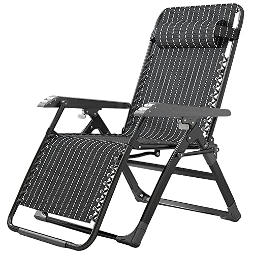 Chaise longue zero gravity pliante noire avec accoudoir massage - 2