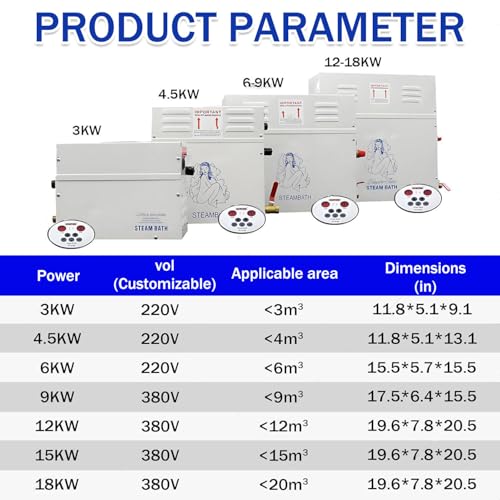 Générateur de vapeur 4.5kw 220v pour douche hammam maison - 3