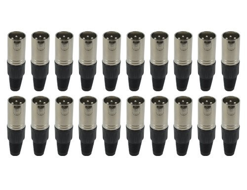 Sewell Direct SW-30101-20 XLR Connector Male, 20 Pack