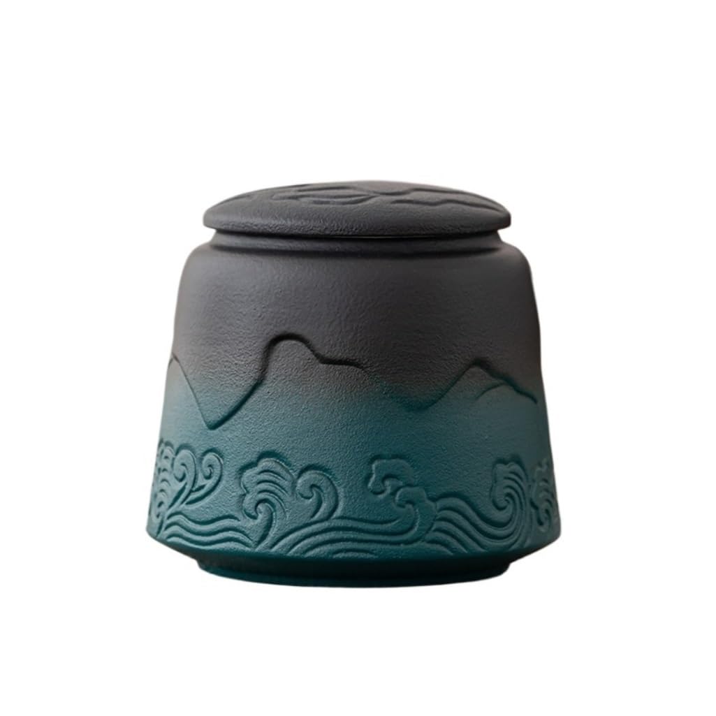Ceramiczny pojemnik na herbatę, ceramiczny słoik do przechowywania herbaty, mały, szczelny słoik, chiński zestaw do herbaty, pojemnik do kuchni, słoik do przechowywania żywności, pojemnik na herbatę
