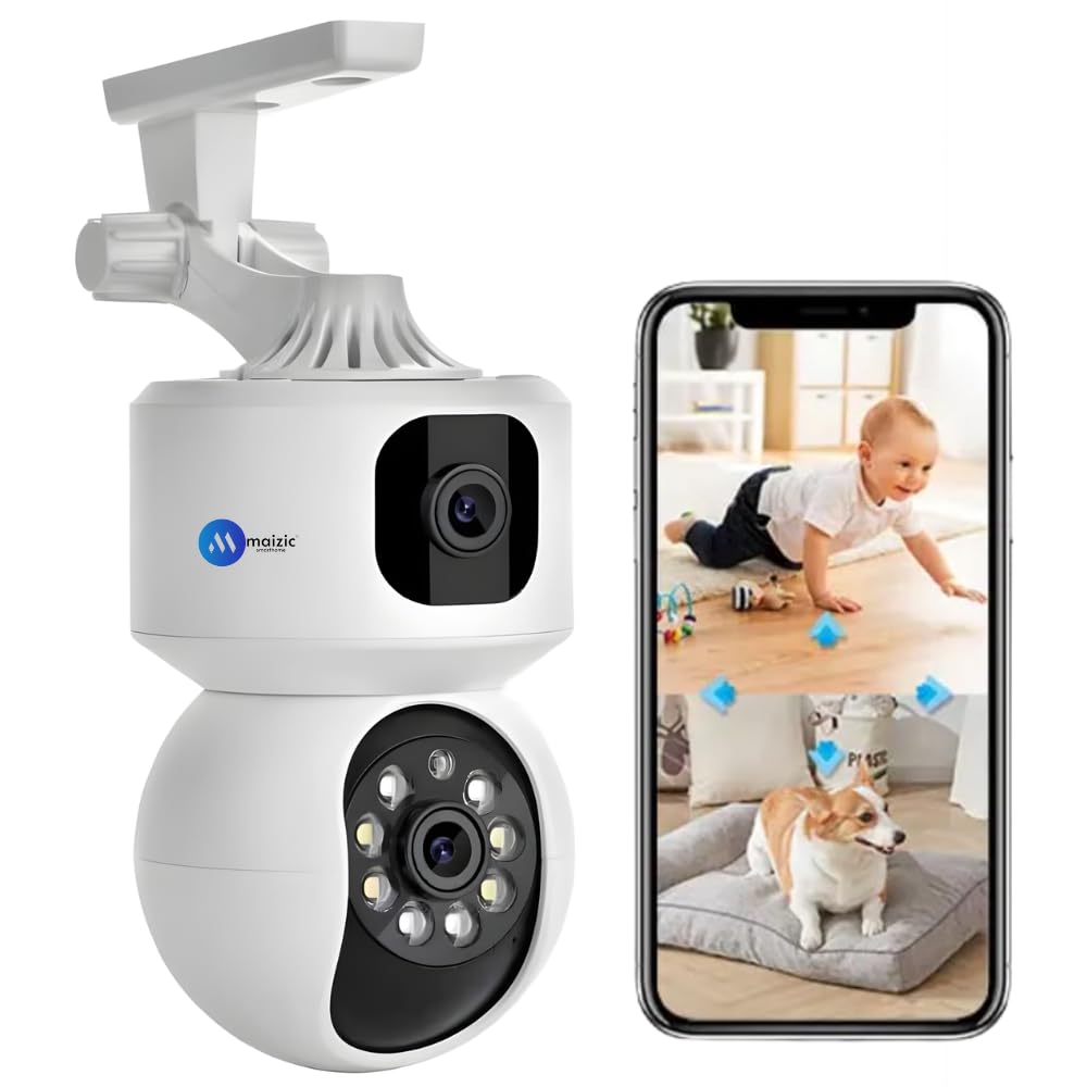 Maizic Smarthome Supercam WiFi Indoor 5+5MP FHD CCTV Camera with Color Night Vision, Two Way Audio, Motion Detection, Multi Users View and SD Card Support (Up to 128 GB)-picture-21
