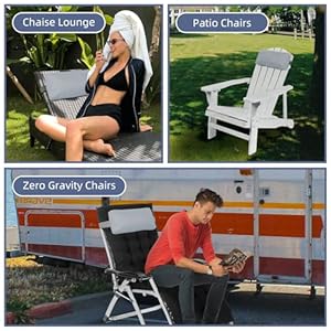 Chaise lounge head pillow 2 pack outdoor lounge chair pillows with adjustable strap water resistant longue head pillow headrest pillows for patio backyard beach pool garden reclinergray  urban country home decor
