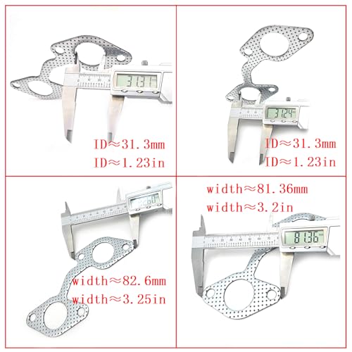 Image of Exhaust Gasket Set +Exhaust Manifold Muffler Gasket 1A091-12360 1A091-12350 15263-12370 for Kubota V2203 V2003 V2403 V1902 V1702 V1903 Engine