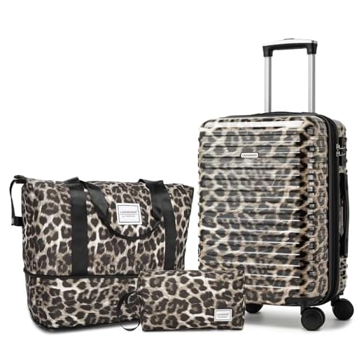 LARVENDER 20-inch Expandable Carry-On Suitcase
