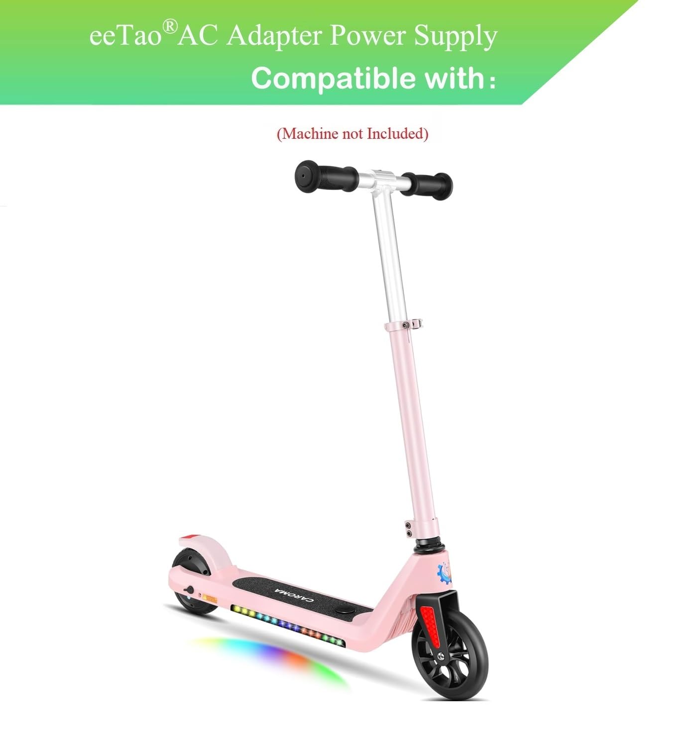 eeTao 25.2V 0.5A AC/DC Adapter Charger Compatible with Caroma E32/E35 Electric Scooter 120W/150W Lithium-ion Li-ion Battery Pack FY0132520500 25.2VDC 500mA DC25.2V 25.2 Volt Power Supply Cord Cable