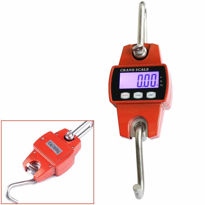 Wisząca waga LCD, elektroniczna, cyfrowa, mini przemysłowa waga do dużych obciążeń, waga wisząca, 300 kg, przenośna, trwała waga dźwigowa, Sling Hook, waga do domu, na rynek gospodarstwa domowego