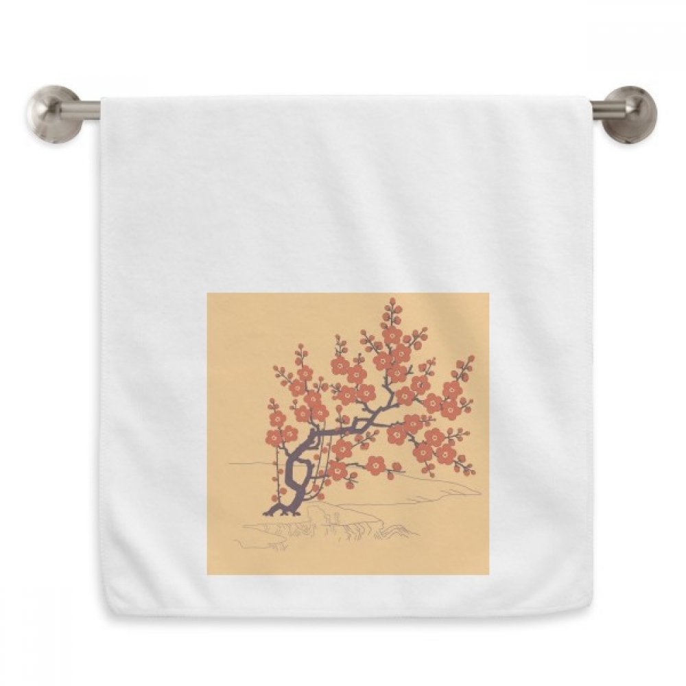 Serviette moelleuse peinture japonaise contre peaux sensibles