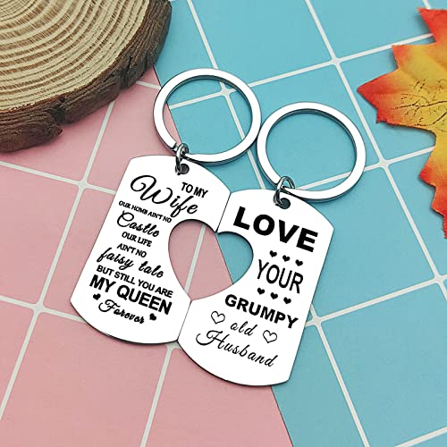 Thanksgiving Day Gifts Wife Gifts From Husband Christmas Keychain Anniversary Jewelry Meaningful Keyring For Couple Wedding Birthday Mothers Day Valentines Day Romantic Present For Wife #TOP4