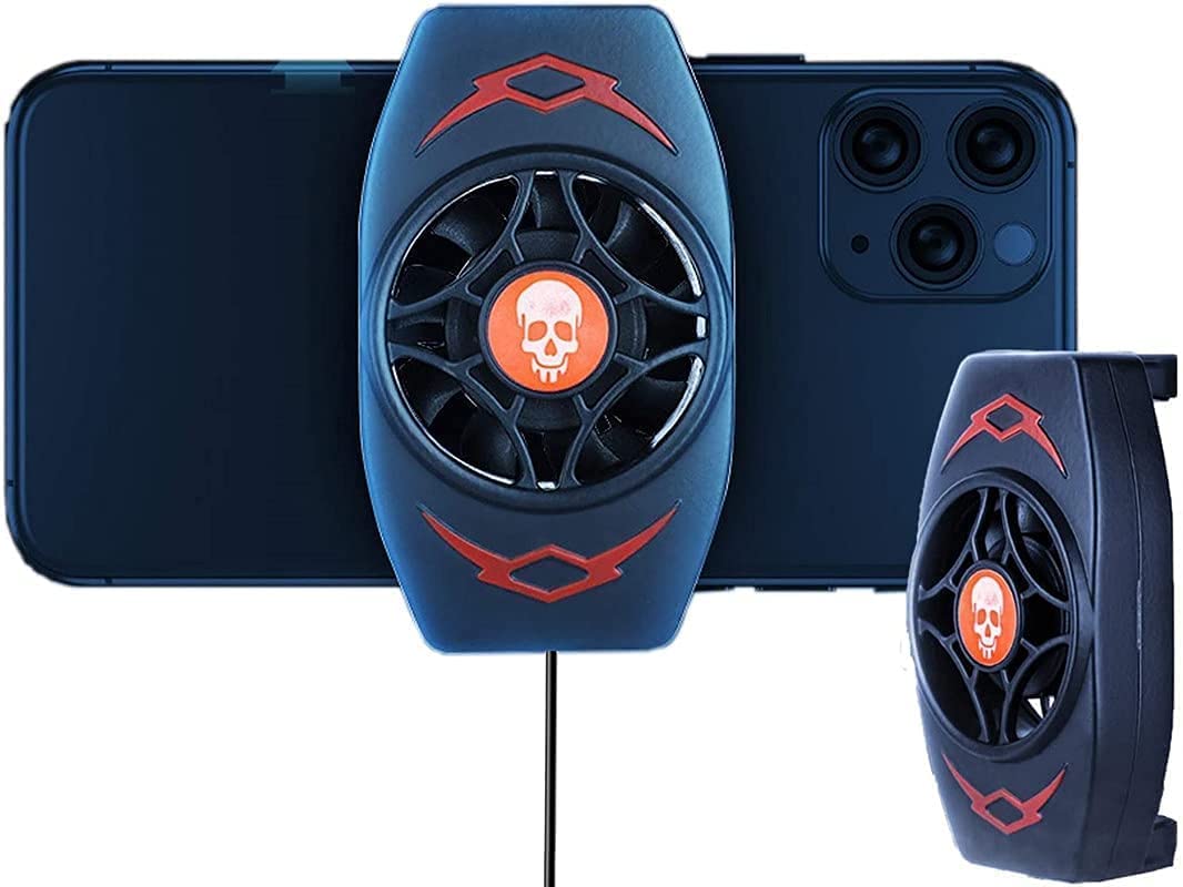 PROXN CX9 Latest PUBG Mobile Phone USB Cooling Fan Cooler Adjustable Protable Radiator Gaming Holder Heat-Sink for Smartphones for BGMI Gaming Pubg COD FreeFire with Red Animation Design (Black)-image-33