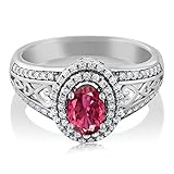 [Gem Stone King] 1.24カラット 天然 ピンクトルマリン リング 指輪 レディース シルバー925 サイズ9号 10月 誕生石 誕生日プレゼント