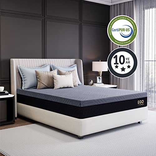 Mlily Ego Copper Full Memory Foam Mattress 10 Inch, Copper Gel Infused Mattress Bed In A Box Certipur-Us Certified Made In Usa, Medium, 54”X75”X10”, Darkgray #TOP1