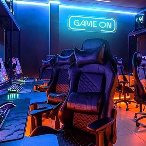 Image of LED Game Sign Game Zone Neon Signs Gaming Room Wall Art Decor Man Cave Lights Signs Gamer Home Bedroom Decoration USB Powered Brightness Adjustable