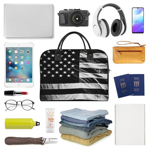 Maletín para portátil con bandera americana blanca y negra miniatura 5