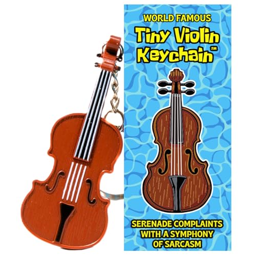 Worlds Smallest Violin - Mr Krabs Sad Music from SpongeBob - Exclusive License - Pocket Sized Tiny Violin Keychain Symphony of Empathy