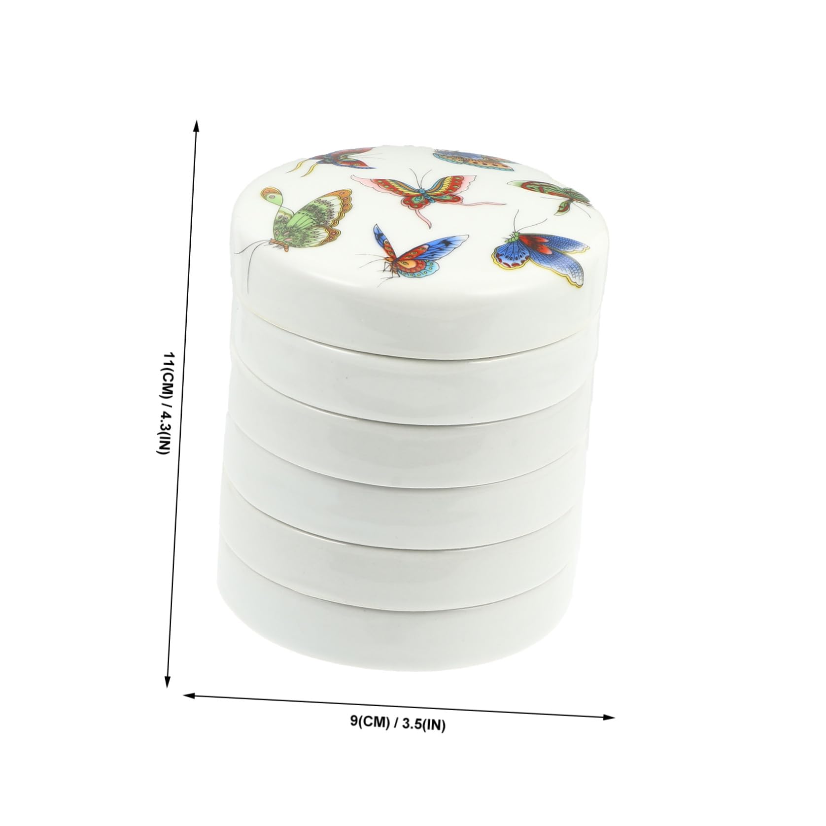 Uonlytech Palette en Céramique Empilable Ronde avec Couvercle, Assiettes De Rangement pour Aquarelles Et Bijoux, Grand Format, Usage Artistique Et Organisation, Présent Créatif pour Artistes