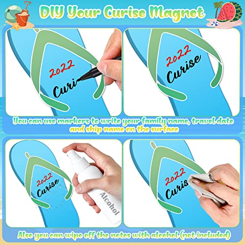 Kanayu 8 Pcs Cruise Door Magnets Cruise Door Magnetic Decorations Flip Flop Cabin Ship Hawaii Sea Car Fridge Magnet Stickers Decor For Summer Beach Carnival #TOP1