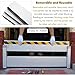 akcky Reusable Heavy Duty Aluminum Flood Water Barrier Door, Flood Protection Barriers for Garage Door/Basement/Outside, Detachable Mobile Rain Water Baffle(H 1.3ft/40cm,L2.5ft/0.8m)