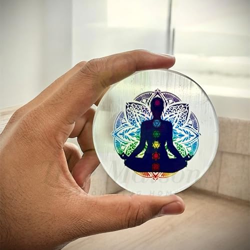 Plato de Carga de Cristal de Selenita 3 Inch miniatura 3