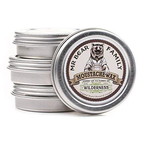 Mr Bear Family Moustache Wax (30ml/1.01oz) - Made in Sweden (SCENT: Wilderness)