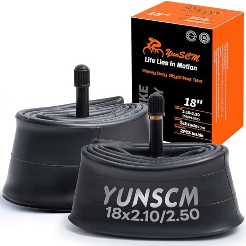 YunSCM 2Pcs 54/64-355 Cámara de Aire Reforzada 18x2.10/2.25/2.35/2.50 AV32mm Valve Compatibles 18 Pulgadas Bicicletas para niños cámaras de Aire 18x2.10 18x2.125 18x2.25 18x2.35 18x2.40 18x2.50
