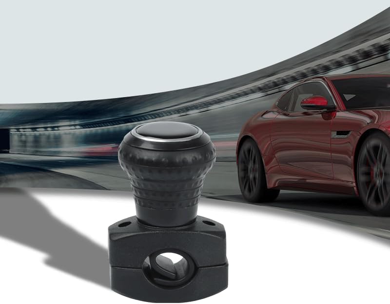 Unifizz Deluxe Wheel Spinner - Universal Steering Wheel Accessory for Cars, Trucks, Tractors, Mowers, Forklifts (Black)