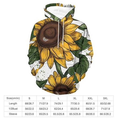 Sweatshirt Feuille de Tournesol Idéal pour Vos Sorties Décontractées