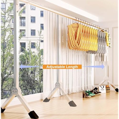 Clothes Drying Rack Folding Indoor, Drying Rack Clothing Collapsible, Stainless Steel Garment Rack, Space Saving Laundry Drying Rack, Heavy Duty Clothesline, with 20 Win