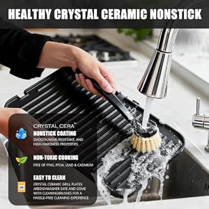 CATTLEMAN 6 in 1 Ceramic Panini Press with Removable Waffle Plates, 1600W — photo 2 of 6