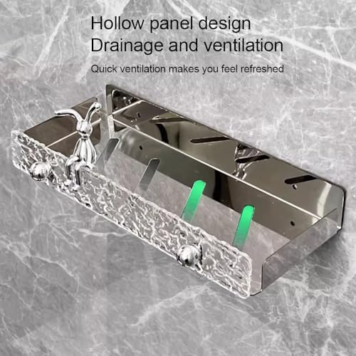 Étagère de douche design double layer en métal résistant à l'humidité