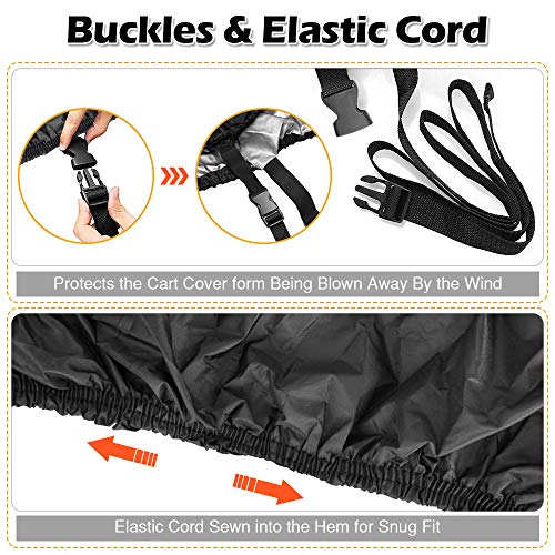 image for HOMEYA Golf Cart Cover,Waterproof Snowproof Golf Club Cover for 4 Pass