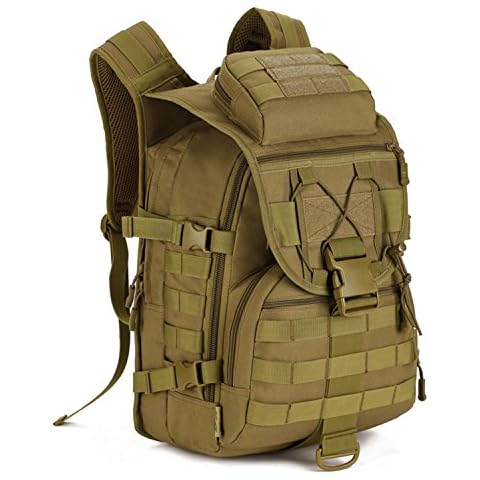 Military Shoulder Backpack 40L Tactical Daypack Molle Assault Pack Rucksack Gear Waterproof Bag for Hunting Camping Cover