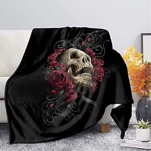 HUGS IDEA Floral Cat Pattern Blanket Bohemian Ethnic Tribal Flower Cartoon Cat, Novelty Design Throws Blanket Dormlife Winter Autumn Soft Snug Fluffy Blankets-XL