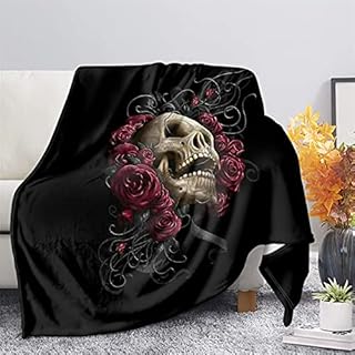 HUGS IDEA Floral Cat Pattern Blanket Bohemian Ethnic Tribal Flower Cartoon Cat, Novelty Design Throws Blanket Dormlife Winter Autumn Soft Snug Fluffy Blankets-XL