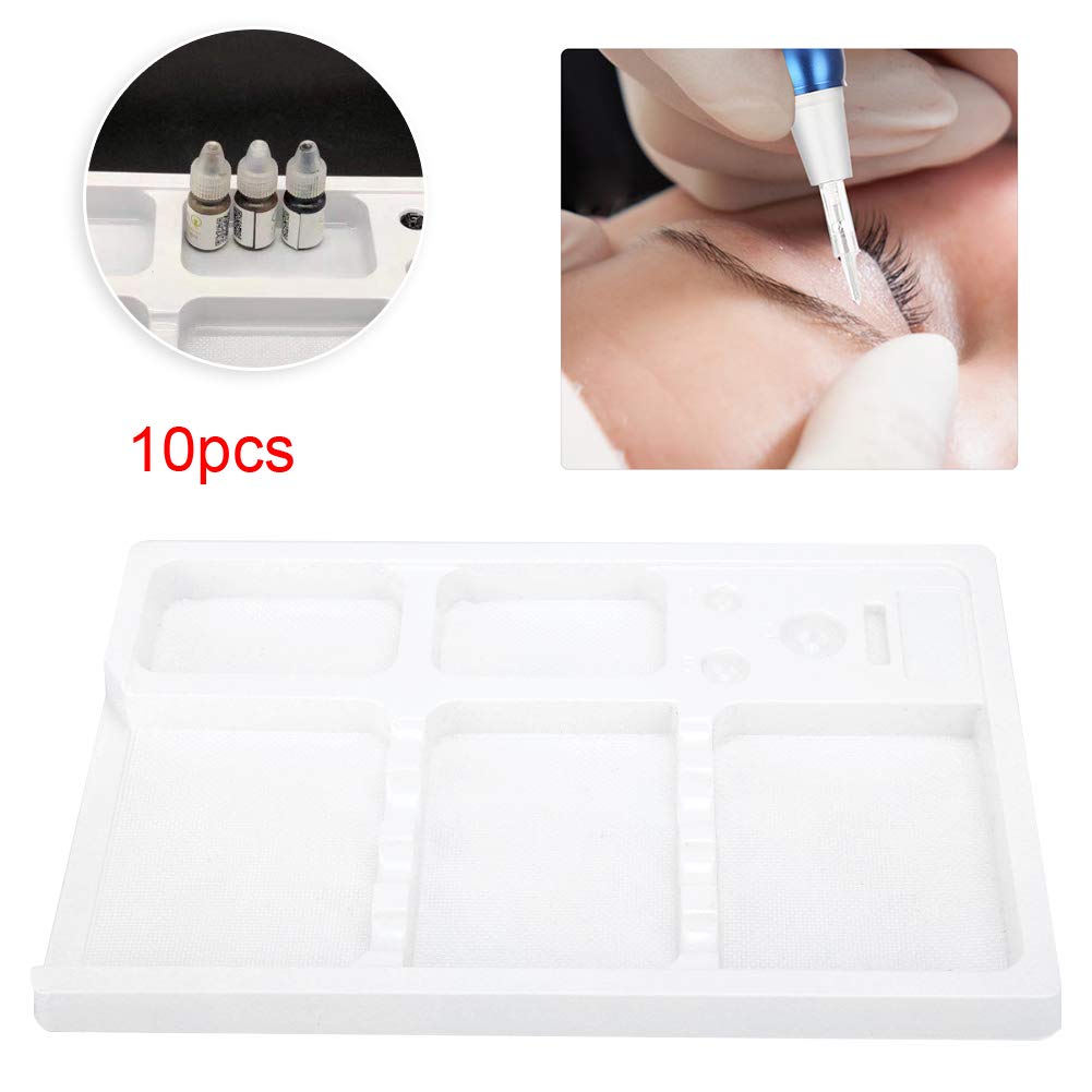 Plateau à Outils de Tatouage 10 Pièces, Plateau de Stockage de Pigments Organisateur de Support de Plateau à Outils de Tatouage PVC Lavable Jetable, pour Encres de Tatouage Plateau(10 pièces)