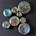 CHUANCI Pair Labradorite Stone Ear Flesh Tunnel Plugs Double Flared Plug Glow Stone Ear Gauges Expander (One Pair,5/8''(16mm))