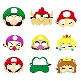 Game Themed Felt Masks Role Play Party Favors,Game Birthday Themed Party Supplies Dress Up Masks with Adjustable Elastic Band,Birthday Cosplay Mask Cartoon Character Cosplay Prop Accessories