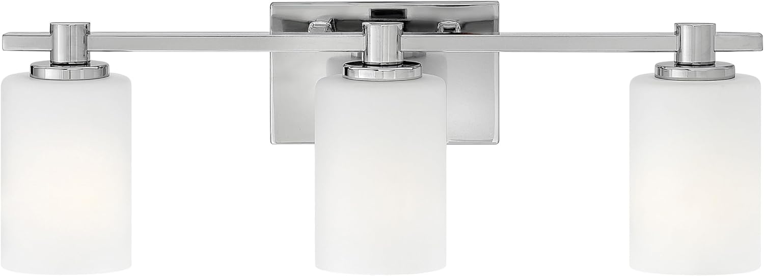 Hinkley Karlie Transitional Three Light Bathroom Vanity Fixture, Chrome