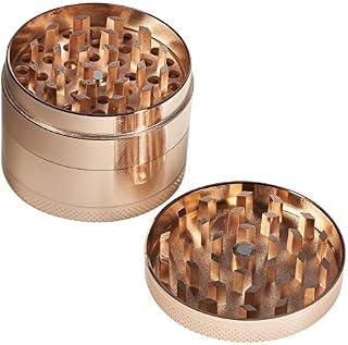 Magnetic 4 Level Titanium Metallic Colors Aluminum Stainless Steel Grinder for Tobacco Spice