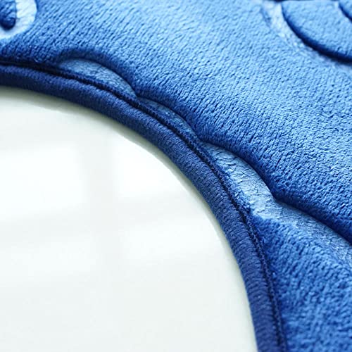 Claean-Acces-Home Wc Deckelbezug Dreiteilige Memory-Schaum-Matte Ottomane Muschelschale Geprägte Toiletten-Bodenmatte… – Bild 7