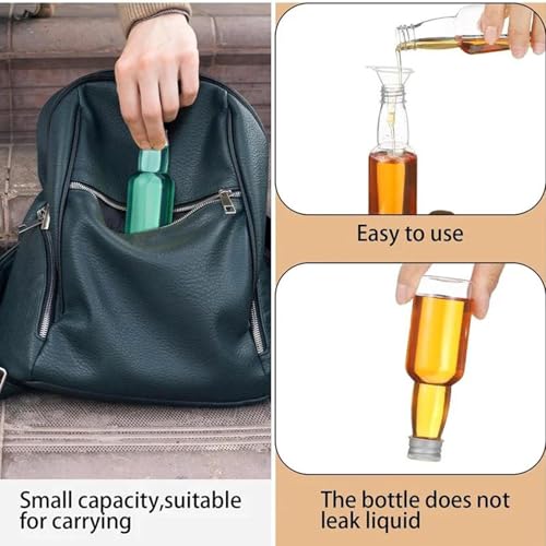 Miniatura 6 de Tokaneit Botellitas De Licor Pequeñas,Botella De Vino De Plástico Vacía Con Tapa,Botella De Jugo De Plástico,50 Piezas 100 Ml Botellas De Vino Vacías Reutilizables Con Tapón De Rosca Y 5 Embudos