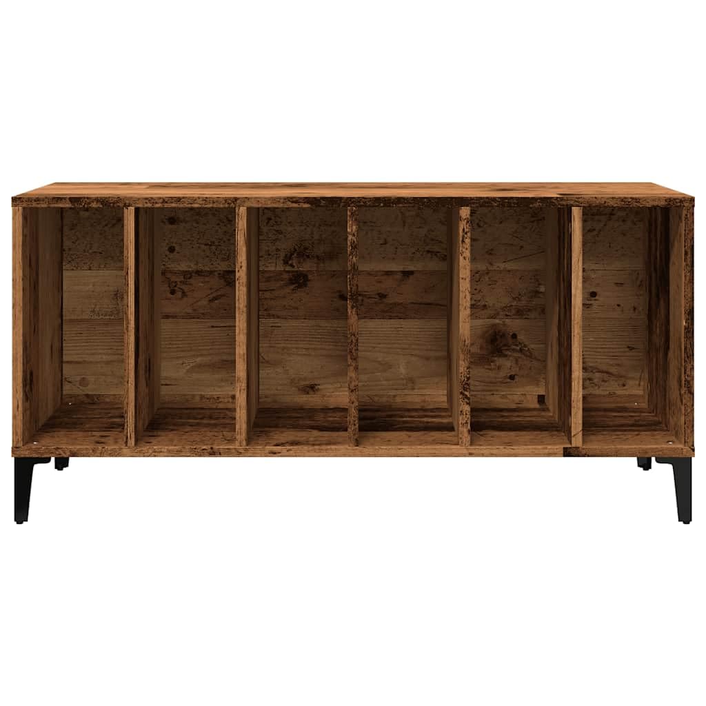 Szafka panelowa o wyglądzie starego drewna 100 x 38 x 48 cm, materiał drewnopochodny, wytrzymała szafka winylowa z metalowymi nogami, wszechstronne miejsce do przechowywania płyt